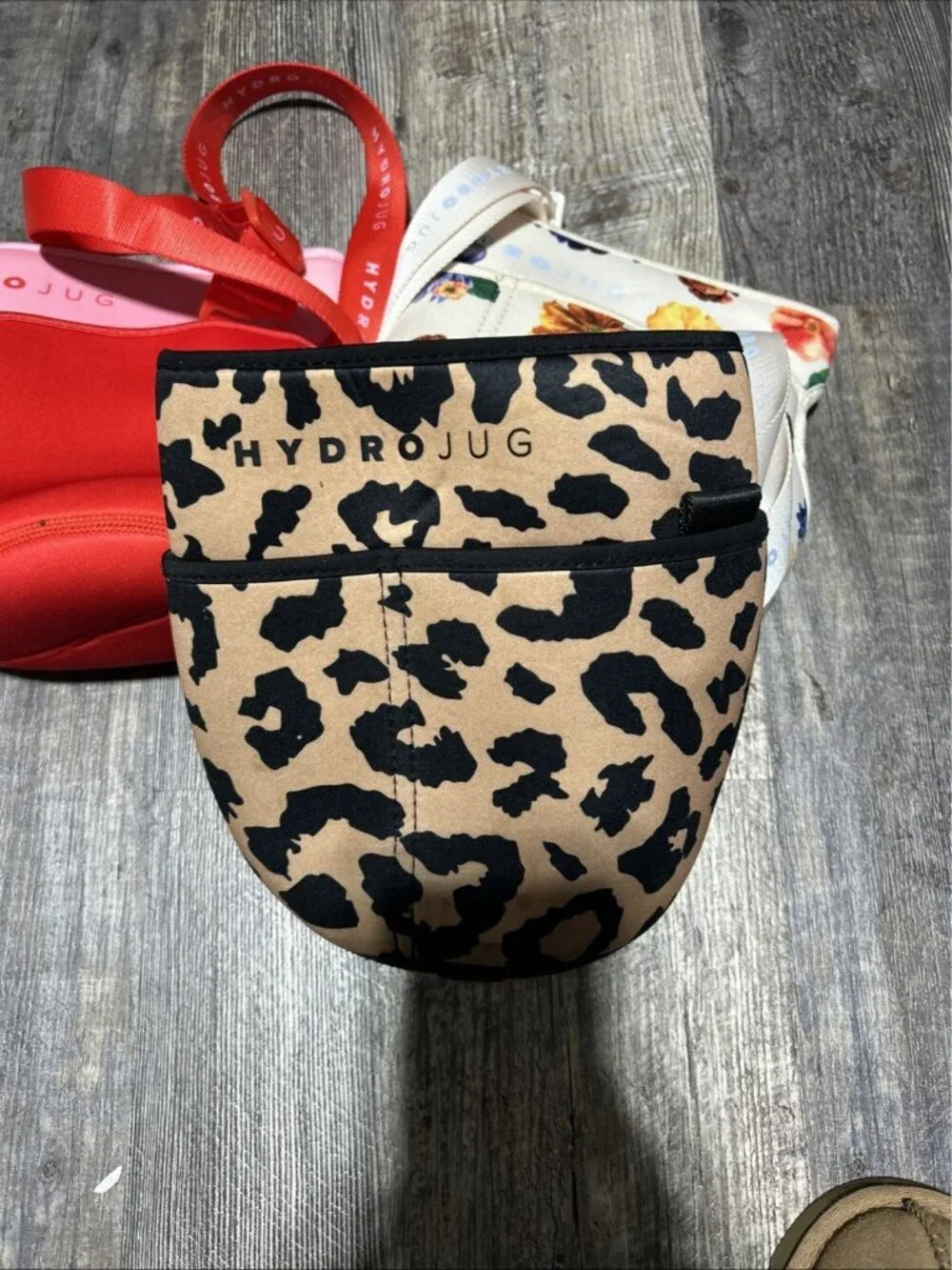 Hydro Jug Sleeve Bundle 3 Half gallon Size Leopard floral red pink - Picture 2 of 4